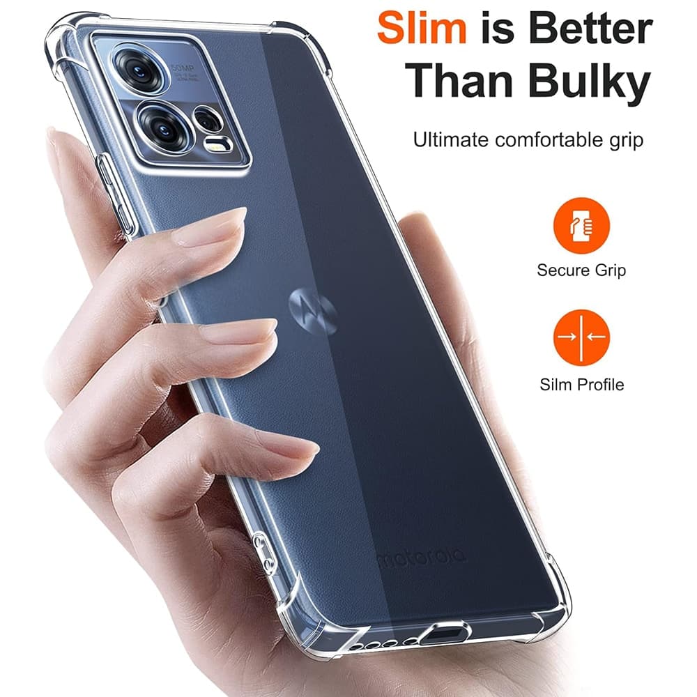 Techsuit Shockproof Clear Silicone - Motorola Edge 30 Fusion - Διάφανο 2