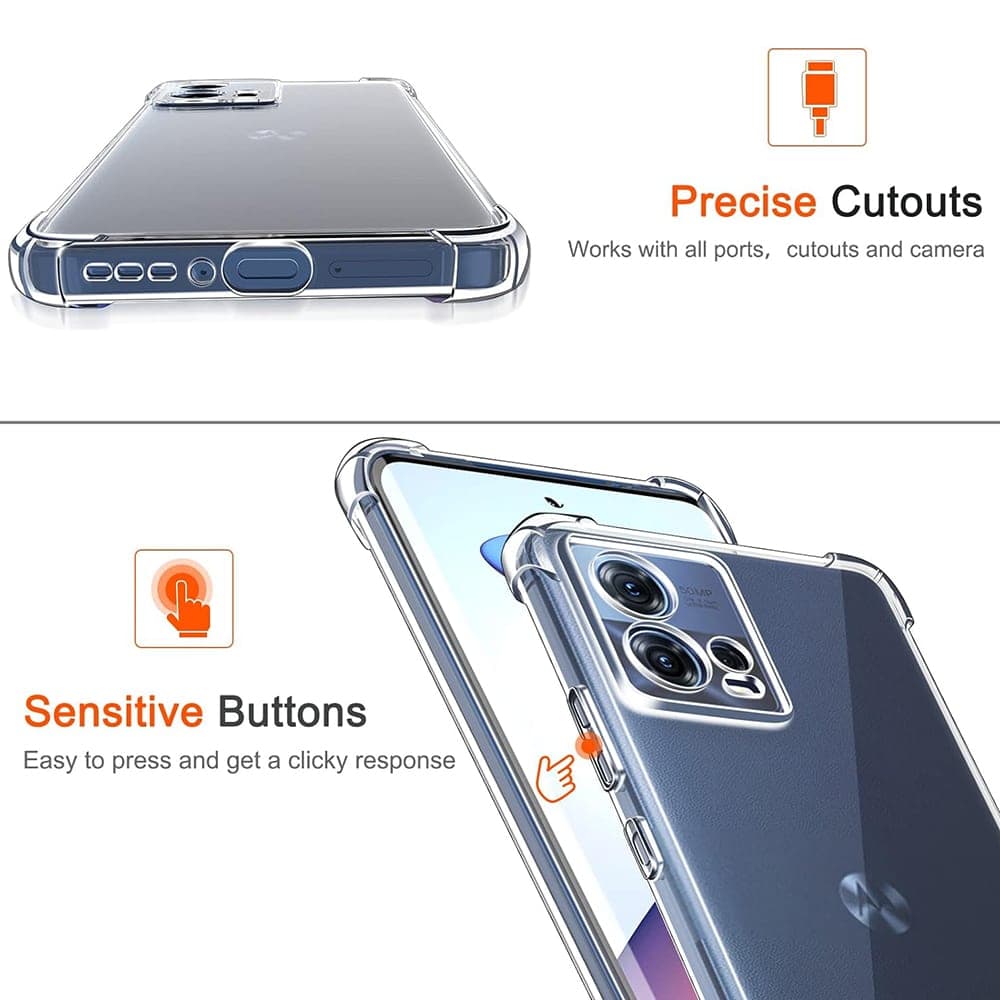 Techsuit Shockproof Clear Silicone - Motorola Edge 30 Fusion - Διάφανο 3