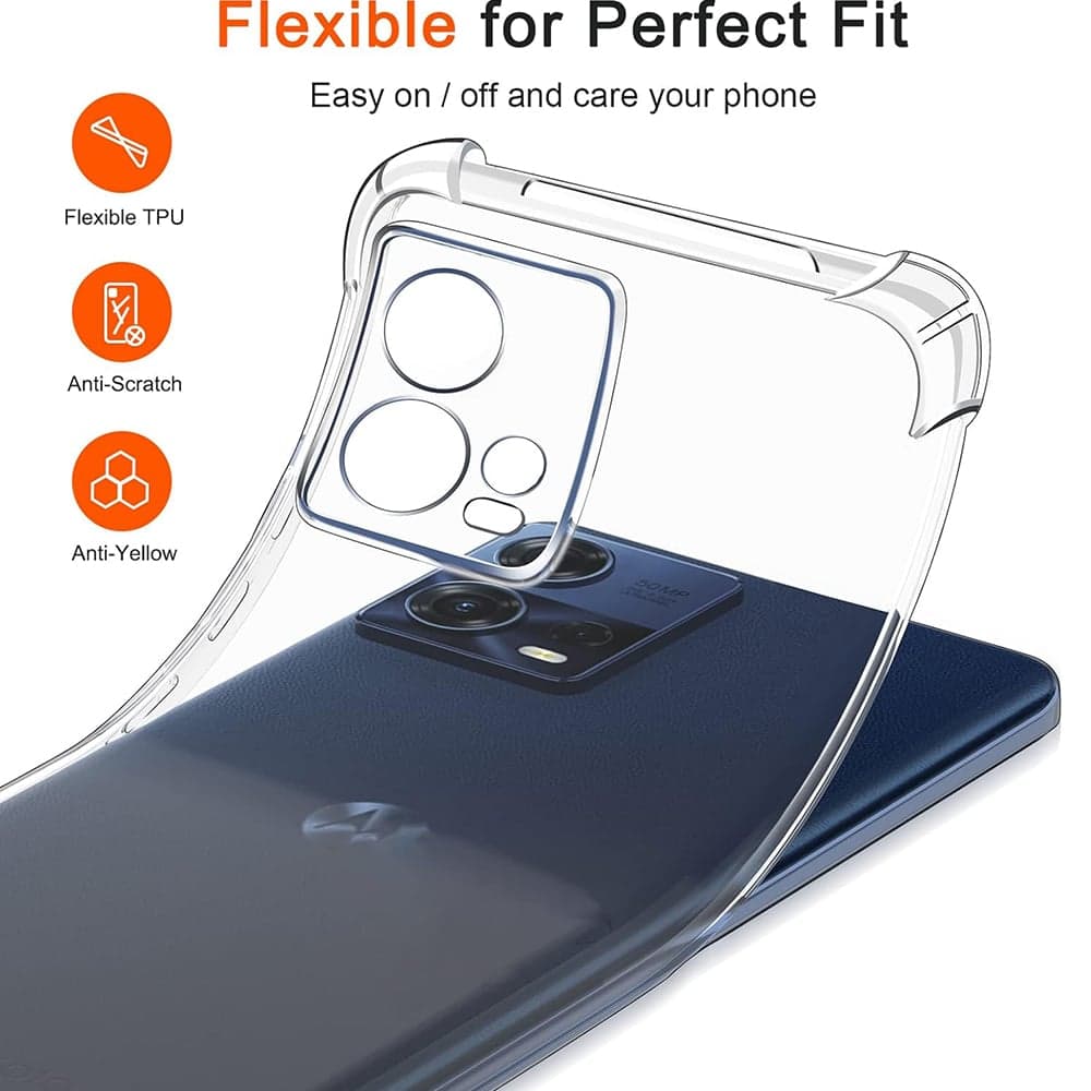 Techsuit Shockproof Clear Silicone - Motorola Edge 30 Fusion - Διάφανο 5