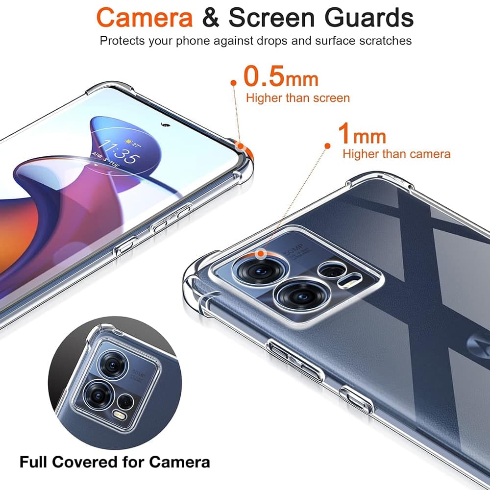 Techsuit Shockproof Clear Silicone - Motorola Edge 30 Fusion - Διάφανο 4