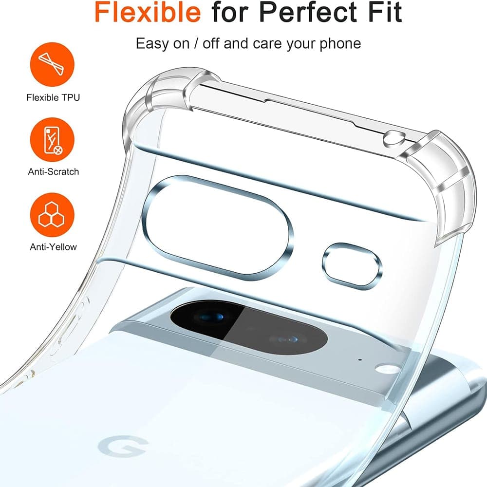 Techsuit Shockproof Clear Silicone - Google Pixel 8a - Διάφανο 5
