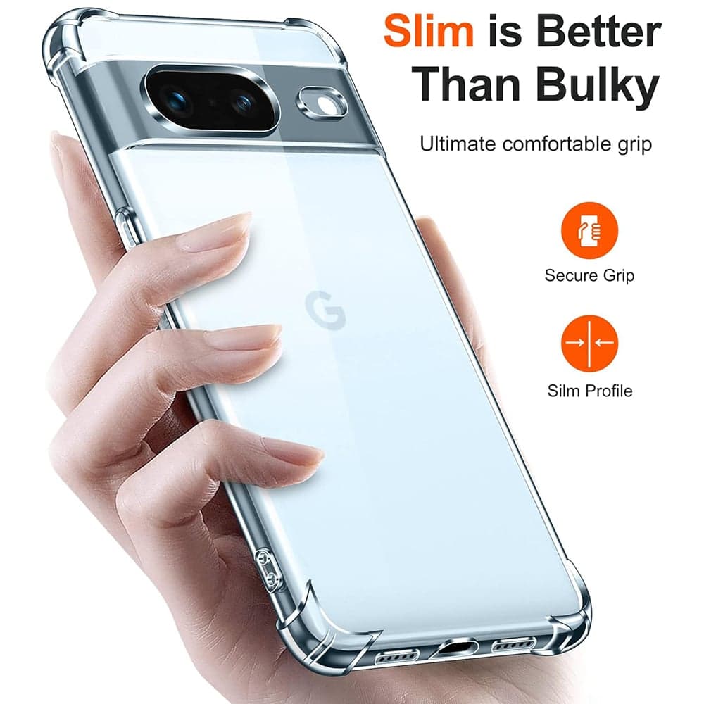 Techsuit Shockproof Clear Silicone - Google Pixel 8a - Διάφανο 2