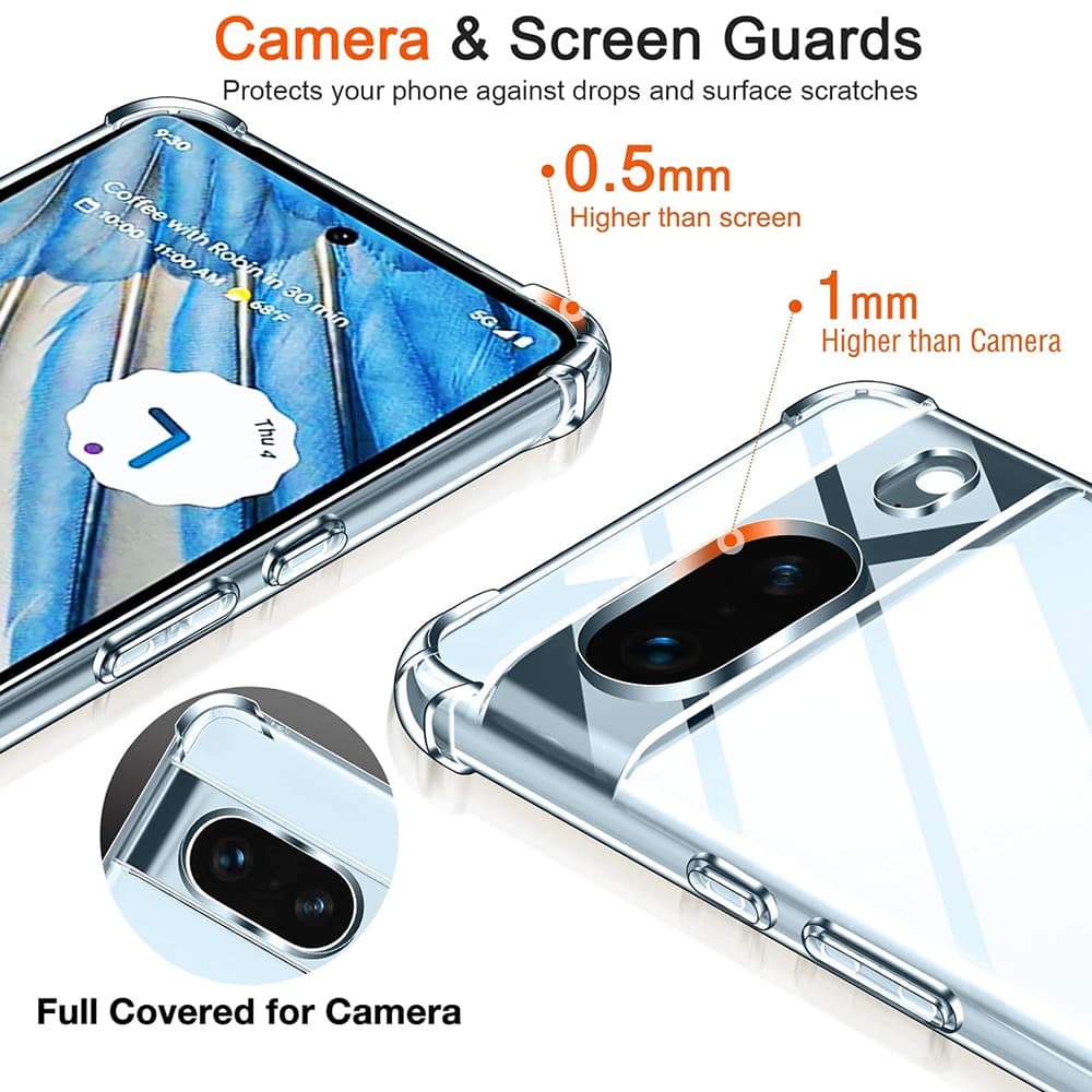 Techsuit Shockproof Clear Silicone - Google Pixel 8a - Διάφανο 4