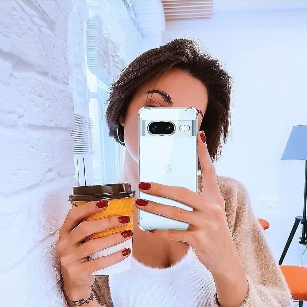 Techsuit Shockproof Clear Silicone - Google Pixel 8a - Διάφανο 6