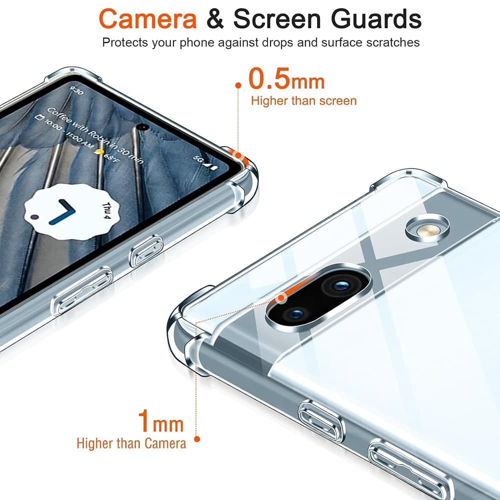 Techsuit Shockproof Clear Silicone - Google Pixel 7a - Διάφανο 4