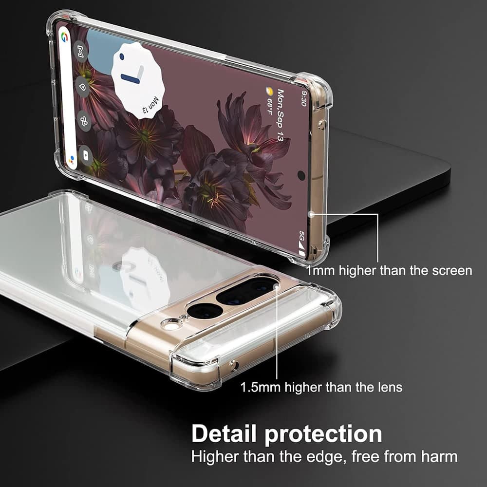 Techsuit Shockproof Clear Silicone - Google Pixel 7 Pro - Διάφανο 2
