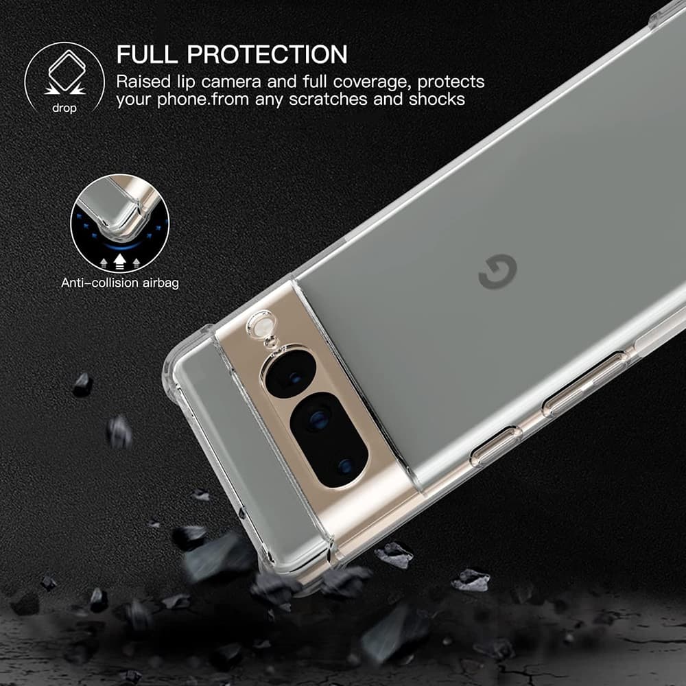 Techsuit Shockproof Clear Silicone - Google Pixel 7 Pro - Διάφανο 3