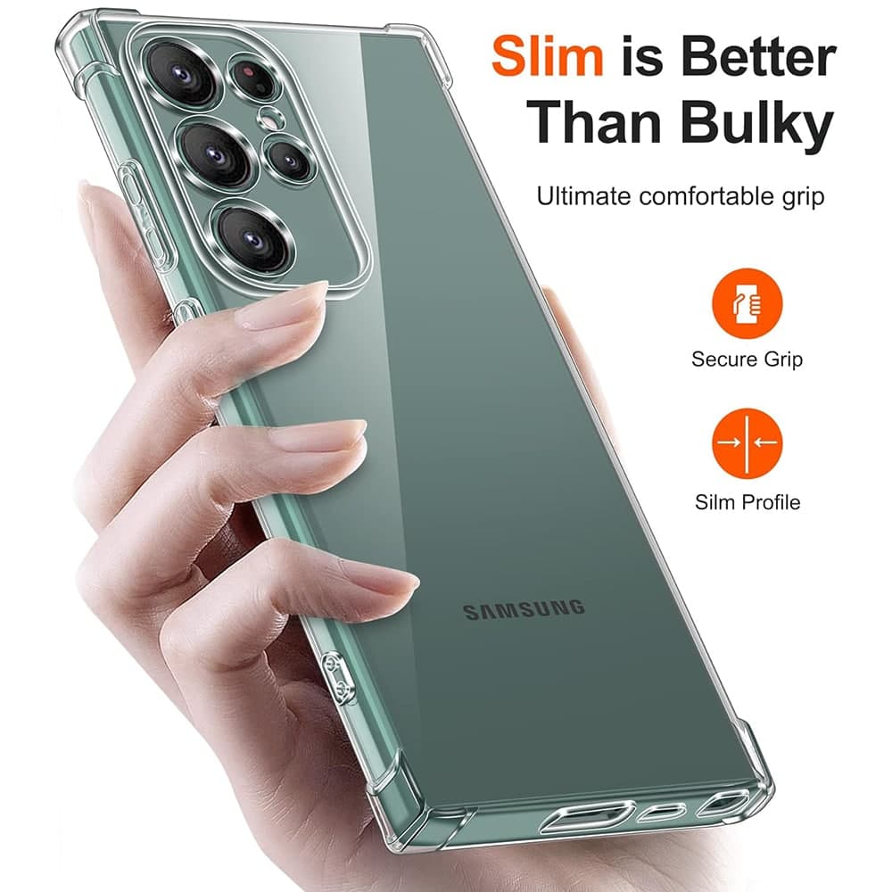 Techsuit Shockproof Clear Silicone - θήκη για Samsung Galaxy S22 Ultra 5G - Διάφανο 2
