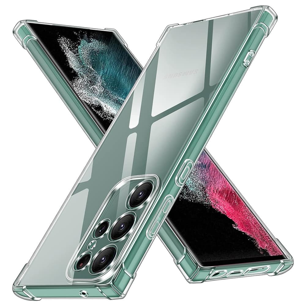Techsuit Shockproof Clear Silicone - θήκη για Samsung Galaxy S22 Ultra 5G - Διάφανο