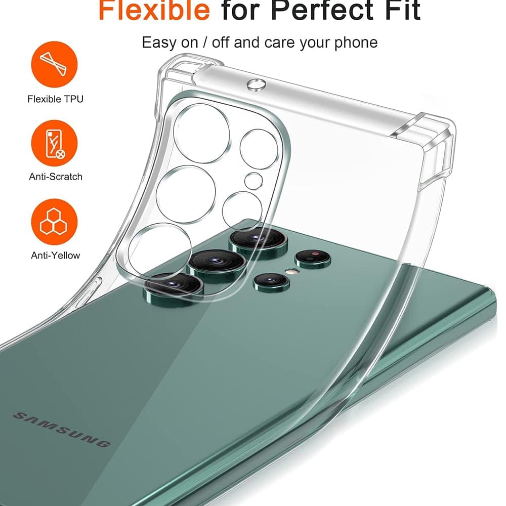 Techsuit Shockproof Clear Silicone - θήκη για Samsung Galaxy S22 Ultra 5G - Διάφανο 5