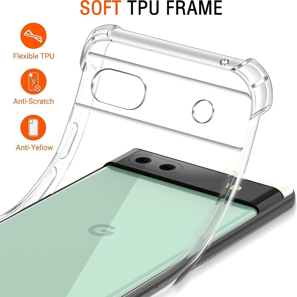 Techsuit Shockproof Clear Silicone - Google Pixel 6a - Διάφανο 4