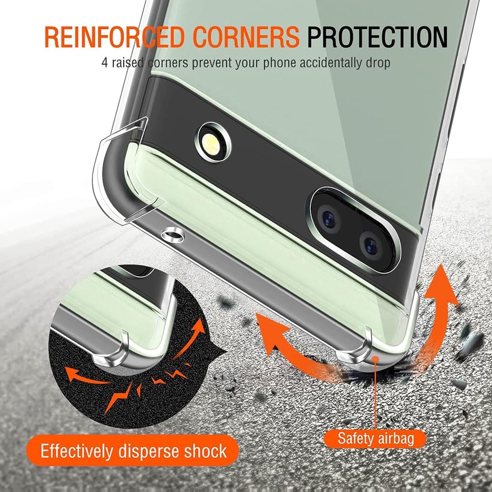 Techsuit Shockproof Clear Silicone - Google Pixel 6a - Διάφανο 3