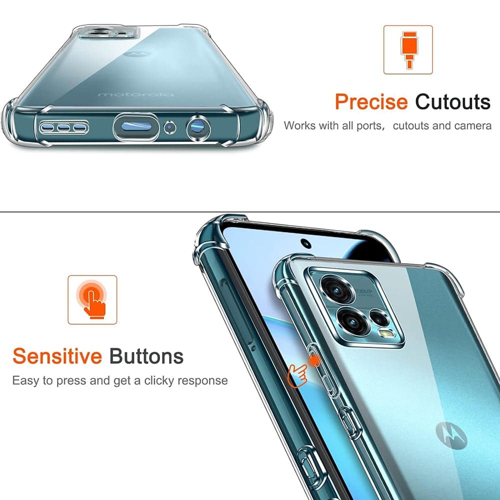 Techsuit Shockproof Clear Silicone - Motorola Moto G72 - Διάφανο 3