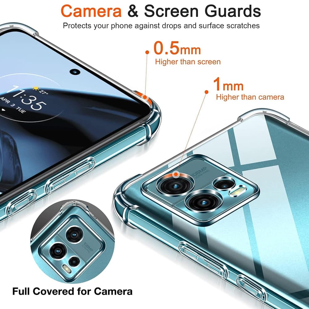 Techsuit Shockproof Clear Silicone - Motorola Moto G72 - Διάφανο 4