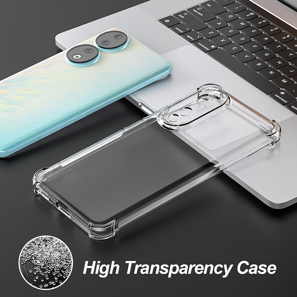 Techsuit Shockproof Clear Silicone - θήκη για Honor 90 Pro - Διάφανο 3