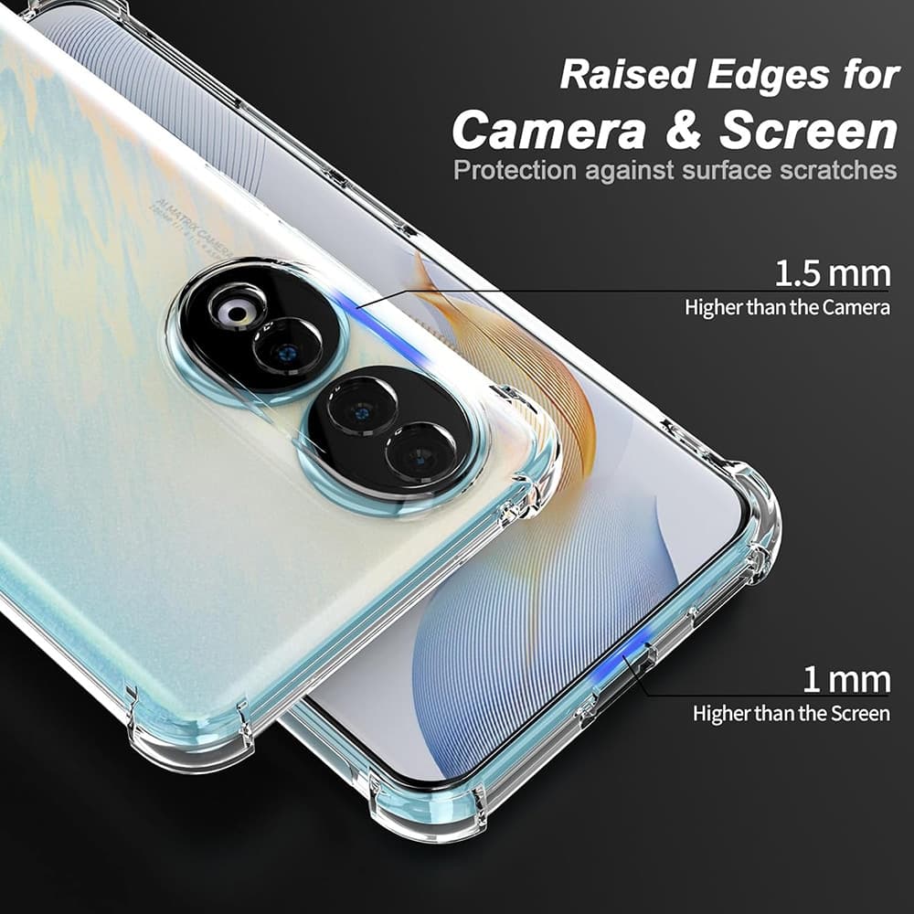 Techsuit Shockproof Clear Silicone - θήκη για Honor 90 Pro - Διάφανο 5