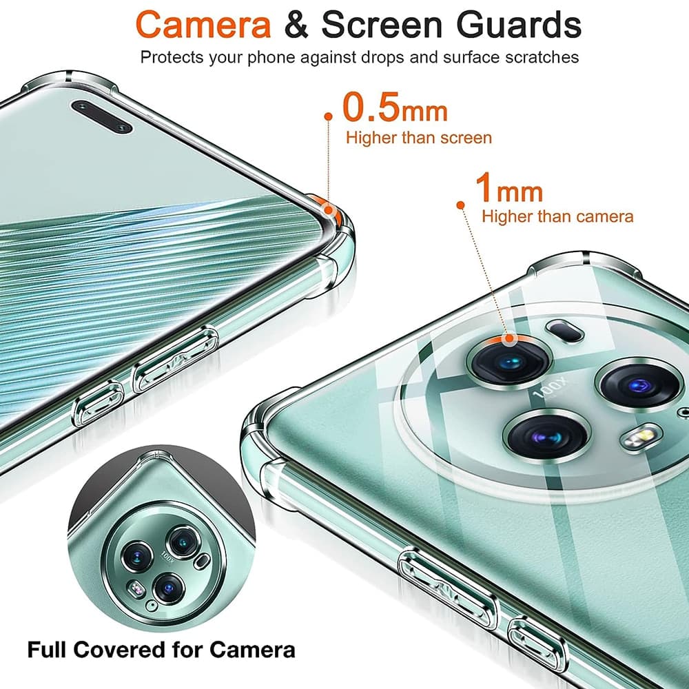 Techsuit Shockproof Clear Silicone - θήκη για Honor Magic5 Pro - Διάφανο 4