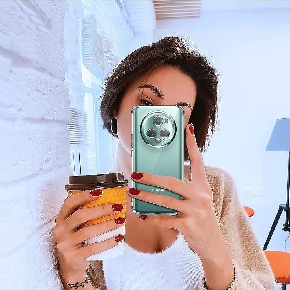 Techsuit Shockproof Clear Silicone - θήκη για Honor Magic5 Pro - Διάφανο 6