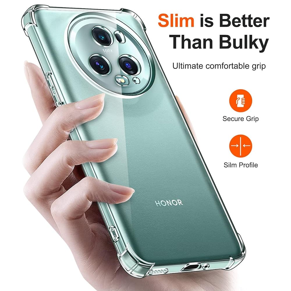 Techsuit Shockproof Clear Silicone - θήκη για Honor Magic5 Pro - Διάφανο 2