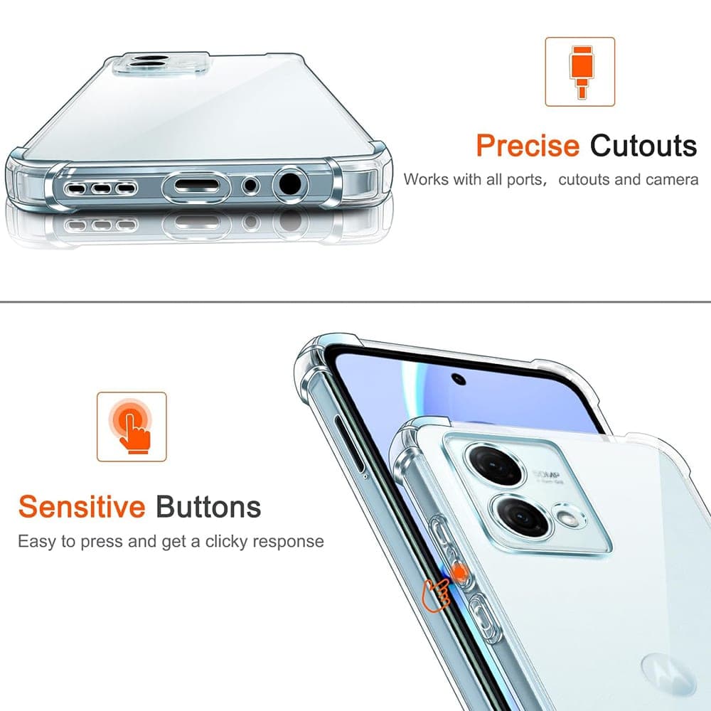Techsuit Shockproof Clear Silicone - Motorola Moto G84 - Διάφανο 4