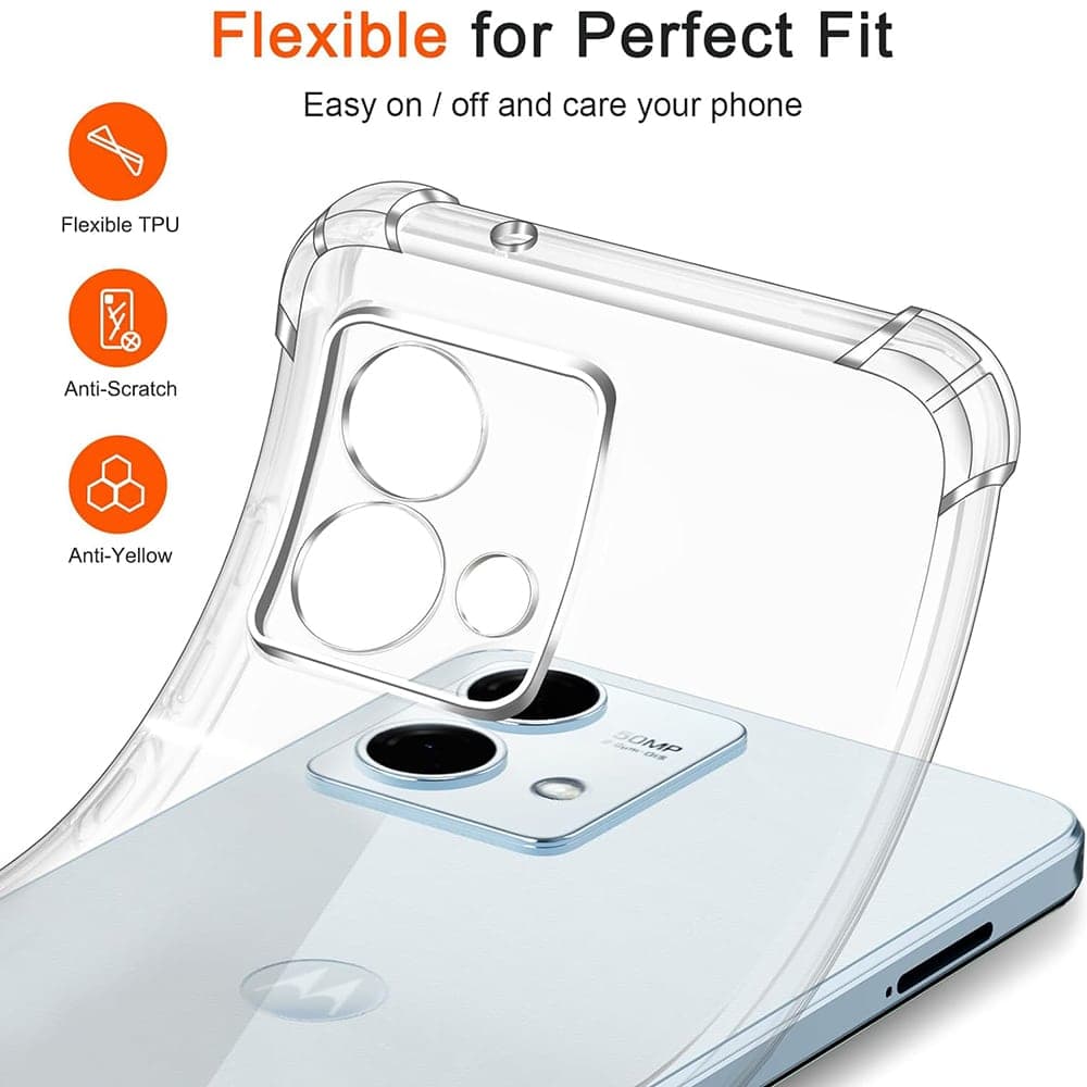 Techsuit Shockproof Clear Silicone - Motorola Moto G84 - Διάφανο 3