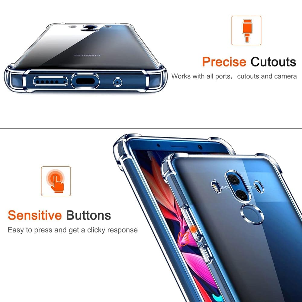 Techsuit Shockproof Clear Silicone - θήκη για Huawei Mate 10 Pro - Διάφανο 4