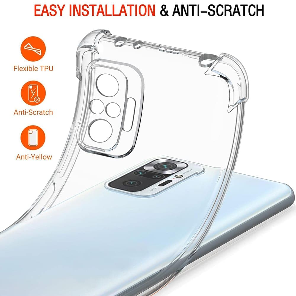 Techsuit Shockproof Clear Silicone - θήκη για Xiaomi Redmi Note 10 Pro - Διάφανο 3