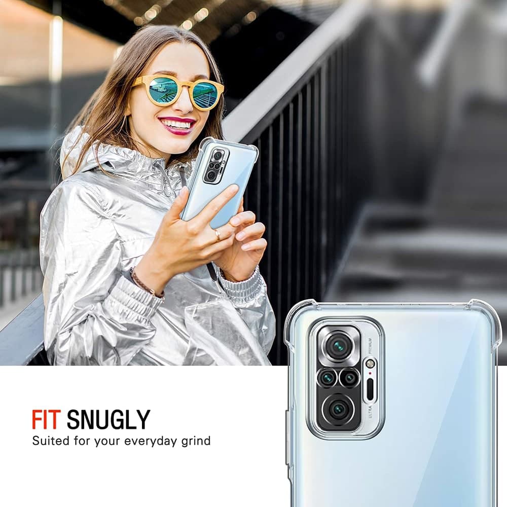 Techsuit Shockproof Clear Silicone - θήκη για Xiaomi Redmi Note 10 Pro - Διάφανο 5