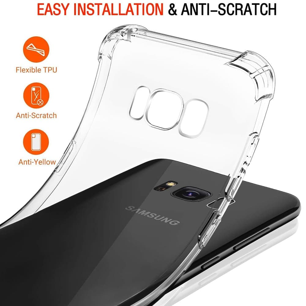 Techsuit Shockproof Clear Silicone - θήκη για Samsung Galaxy S8+ - Διάφανο 3