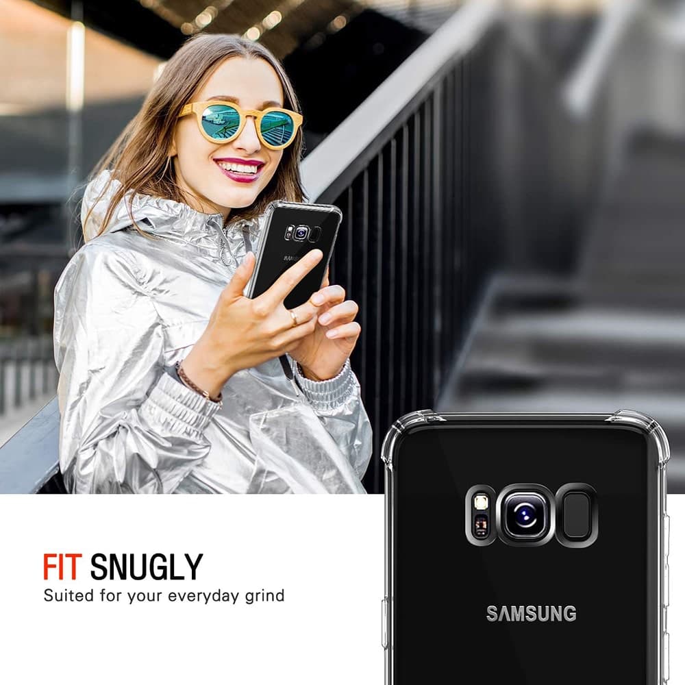 Techsuit Shockproof Clear Silicone - θήκη για Samsung Galaxy S8+ - Διάφανο 4