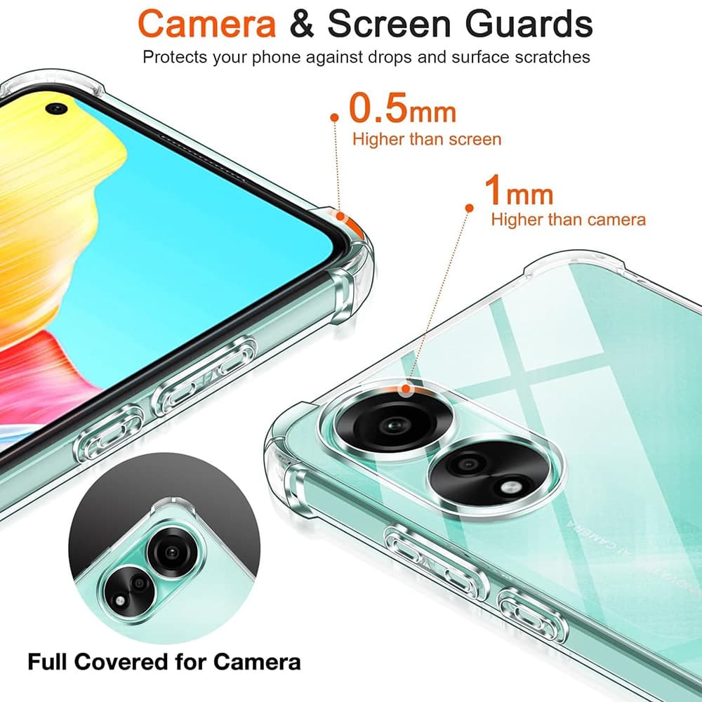 Techsuit Shockproof Clear Silicone - θήκη για Oppo A38 - Διάφανο 4