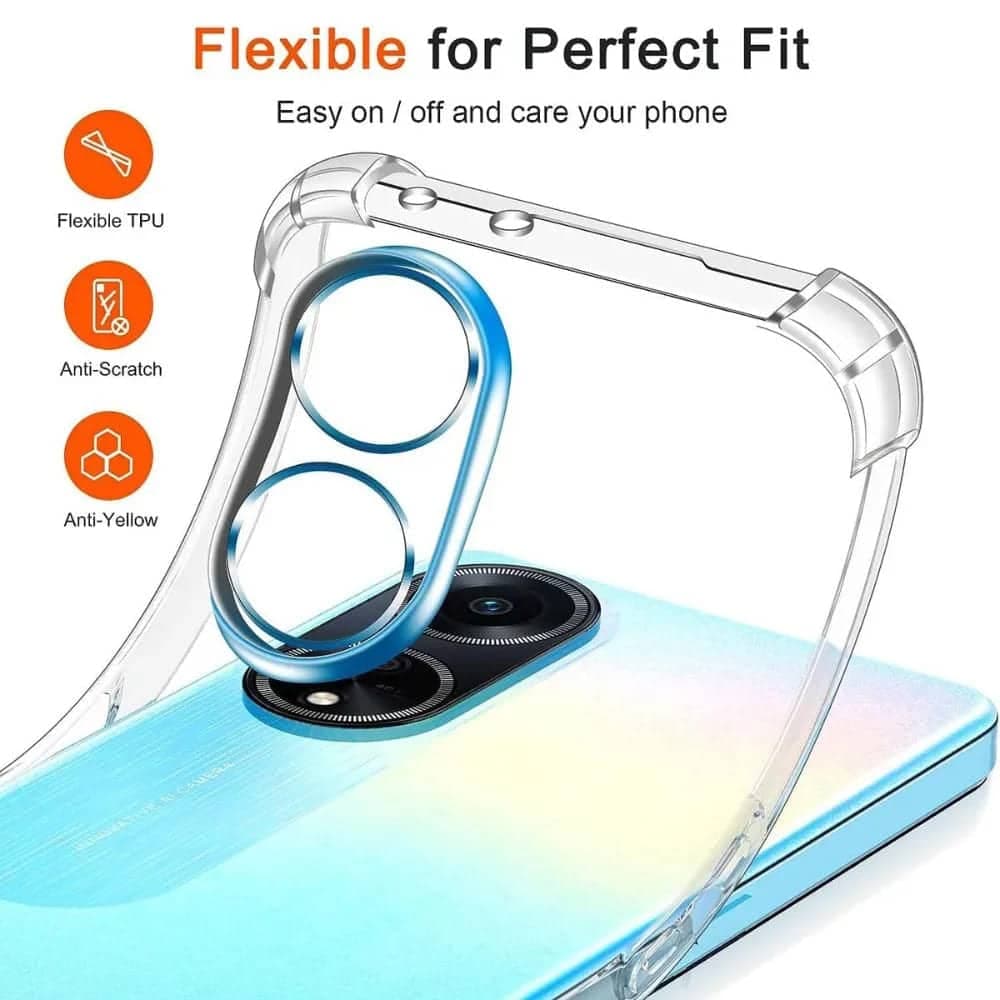 Techsuit Shockproof Clear Silicone - θήκη για Oppo A98 - Διάφανο 3