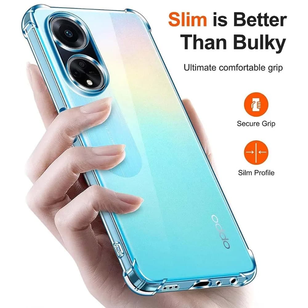 Techsuit Shockproof Clear Silicone - θήκη για Oppo A98 - Διάφανο 2