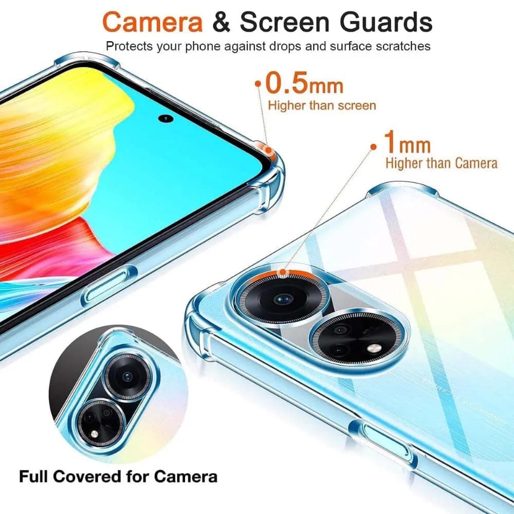 Techsuit Shockproof Clear Silicone - θήκη για Oppo A98 - Διάφανο 4