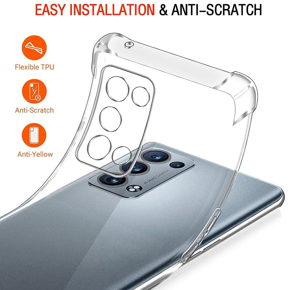 Techsuit Shockproof Clear Silicone - θήκη για Oppo Reno6 Pro 5G (Snapdragon) - Διάφανο 2
