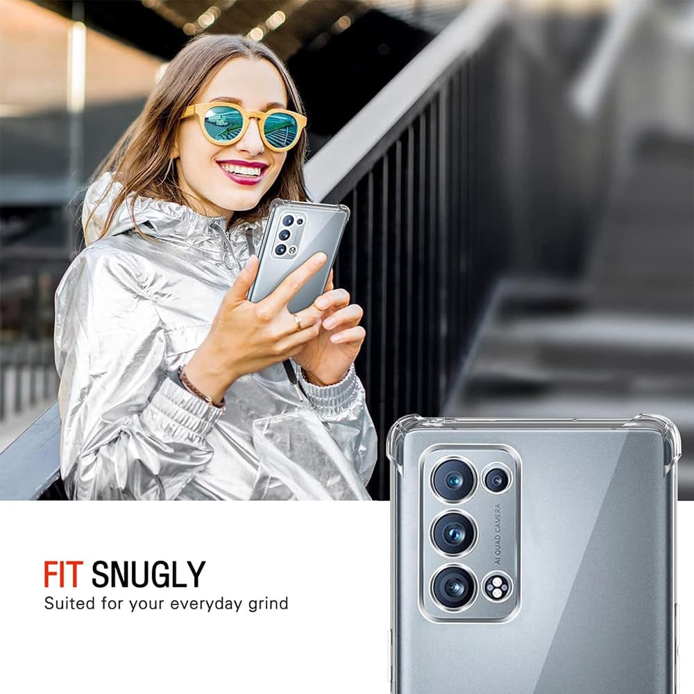 Techsuit Shockproof Clear Silicone - θήκη για Oppo Reno6 Pro 5G (Snapdragon) - Διάφανο 3
