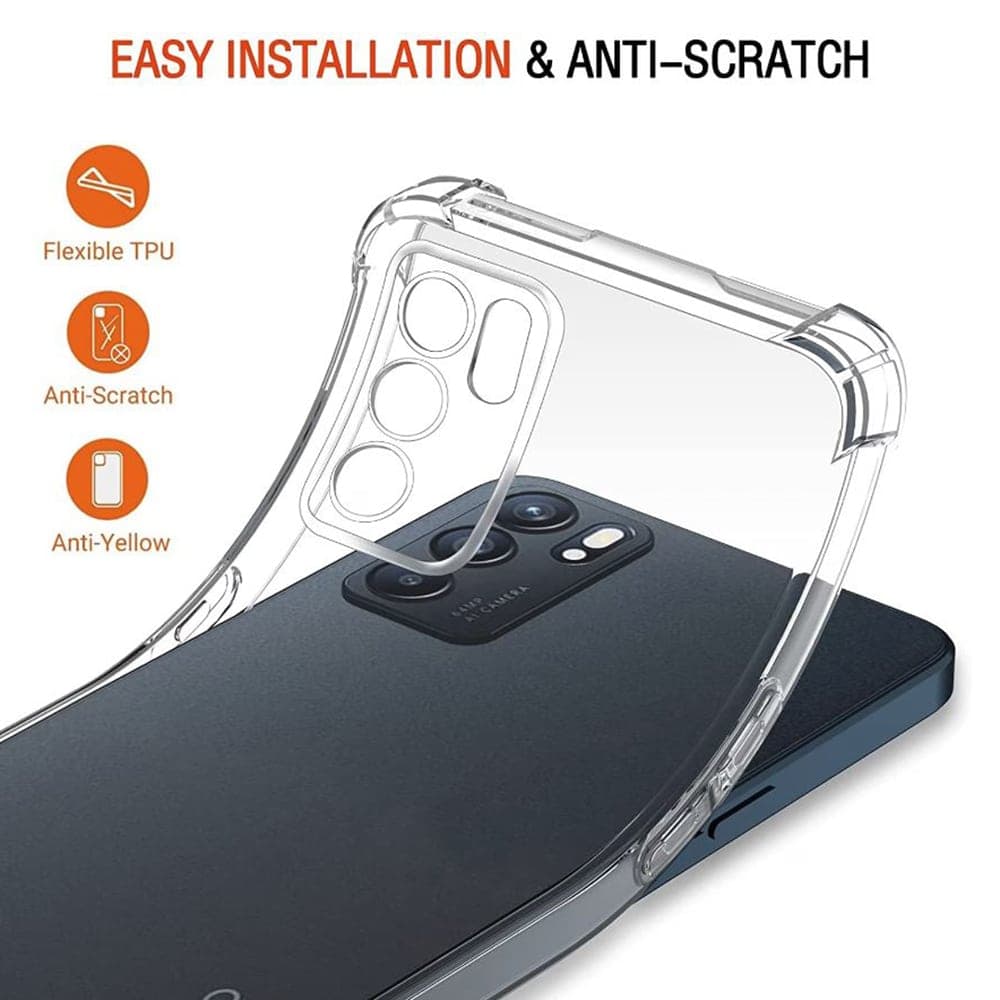 Techsuit Shockproof Clear Silicone - θήκη για Oppo Reno6 5G - Διάφανο 3