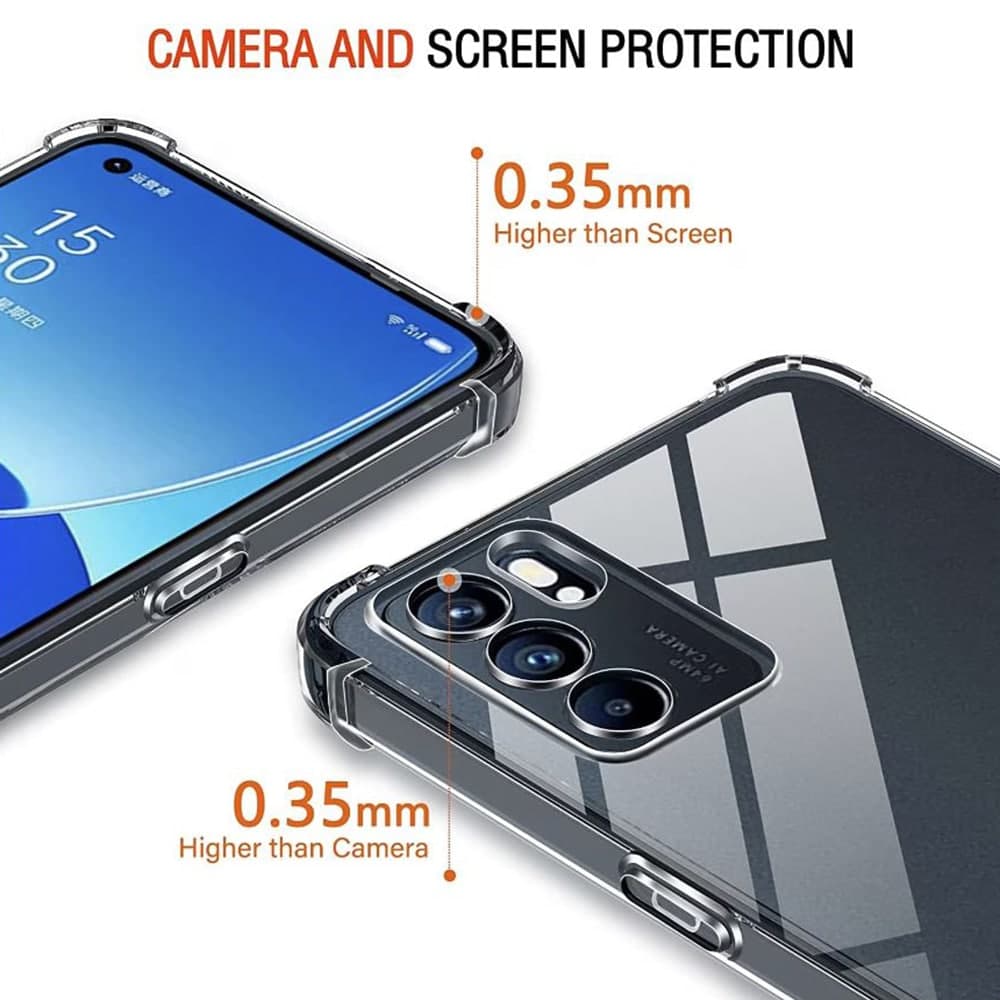 Techsuit Shockproof Clear Silicone - θήκη για Oppo Reno6 5G - Διάφανο 4