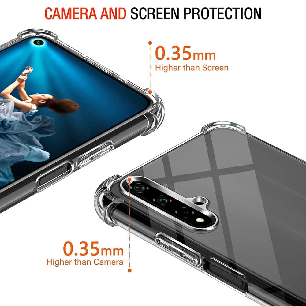Techsuit Shockproof Clear Silicone - θήκη για Huawei nova 5T / Honor 20 - Διάφανο 2