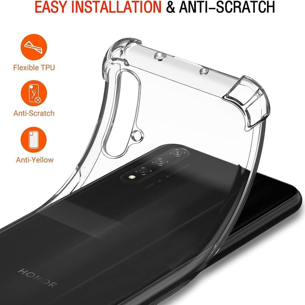 Techsuit Shockproof Clear Silicone - θήκη για Huawei nova 5T / Honor 20 - Διάφανο 3
