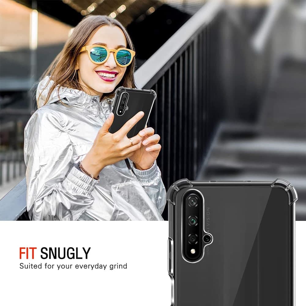Techsuit Shockproof Clear Silicone - θήκη για Huawei nova 5T / Honor 20 - Διάφανο 5