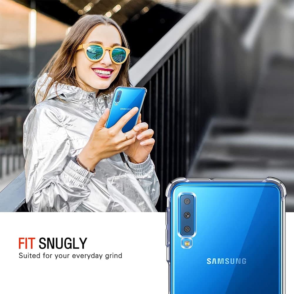 Techsuit Shockproof Clear Silicone - θήκη για Samsung Galaxy A7 (2018) - Διάφανο 4