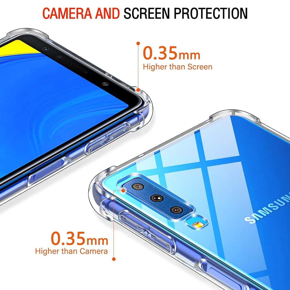 Techsuit Shockproof Clear Silicone - θήκη για Samsung Galaxy A7 (2018) - Διάφανο 3