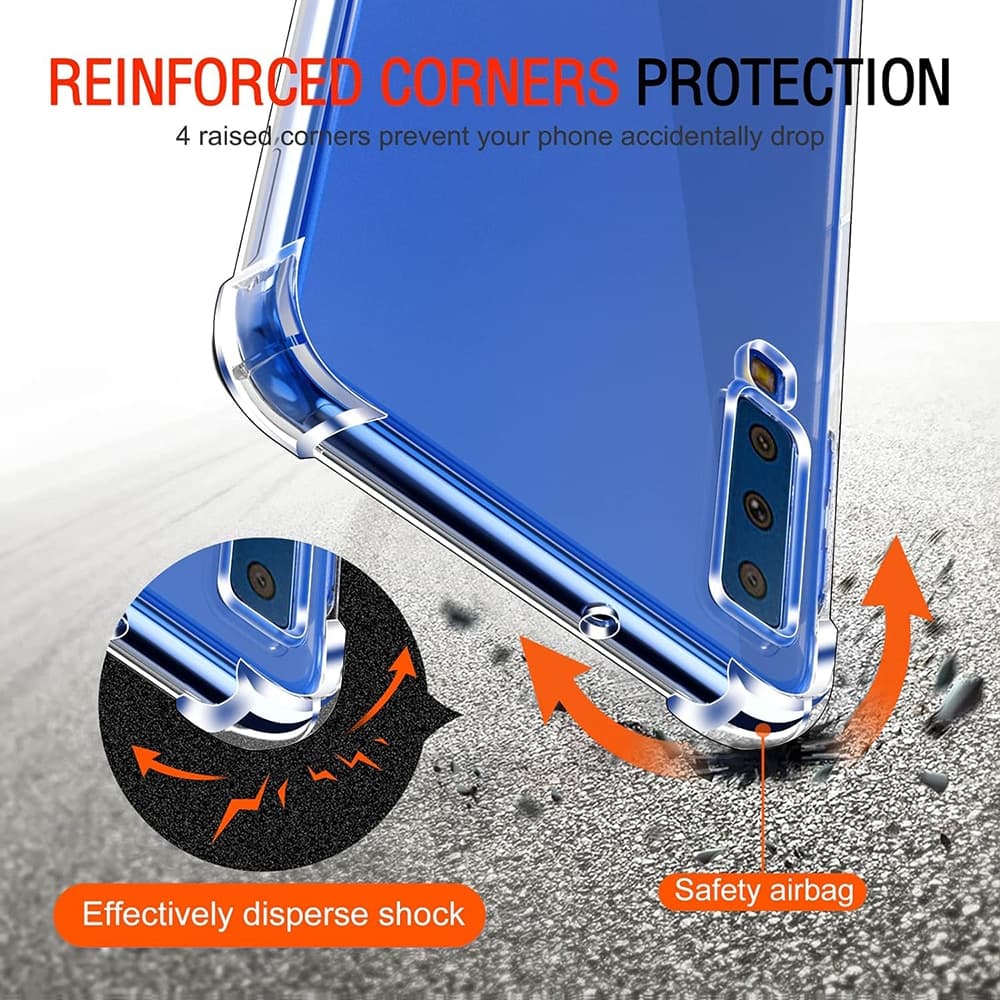 Techsuit Shockproof Clear Silicone - θήκη για Samsung Galaxy A7 (2018) - Διάφανο 2
