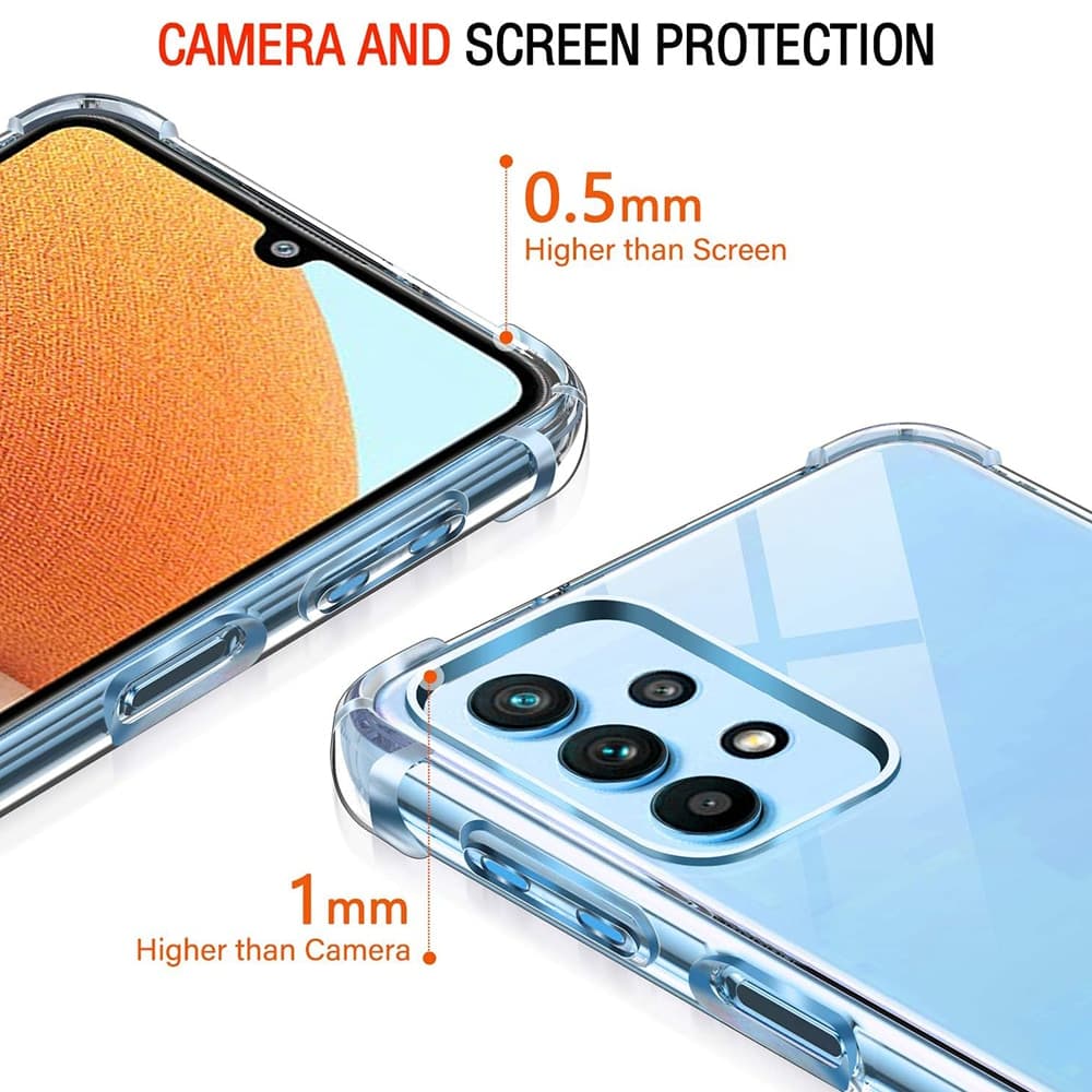 Techsuit Shockproof Clear Silicone - θήκη για Samsung Galaxy A32 - Διάφανο 4