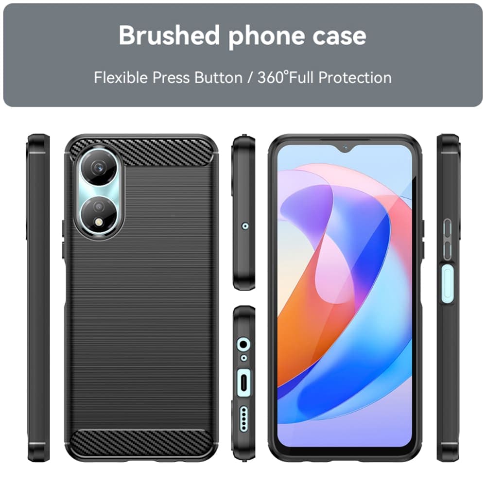 Techsuit Carbon Silicone - θήκη για Honor X7b - Μαύρο 2