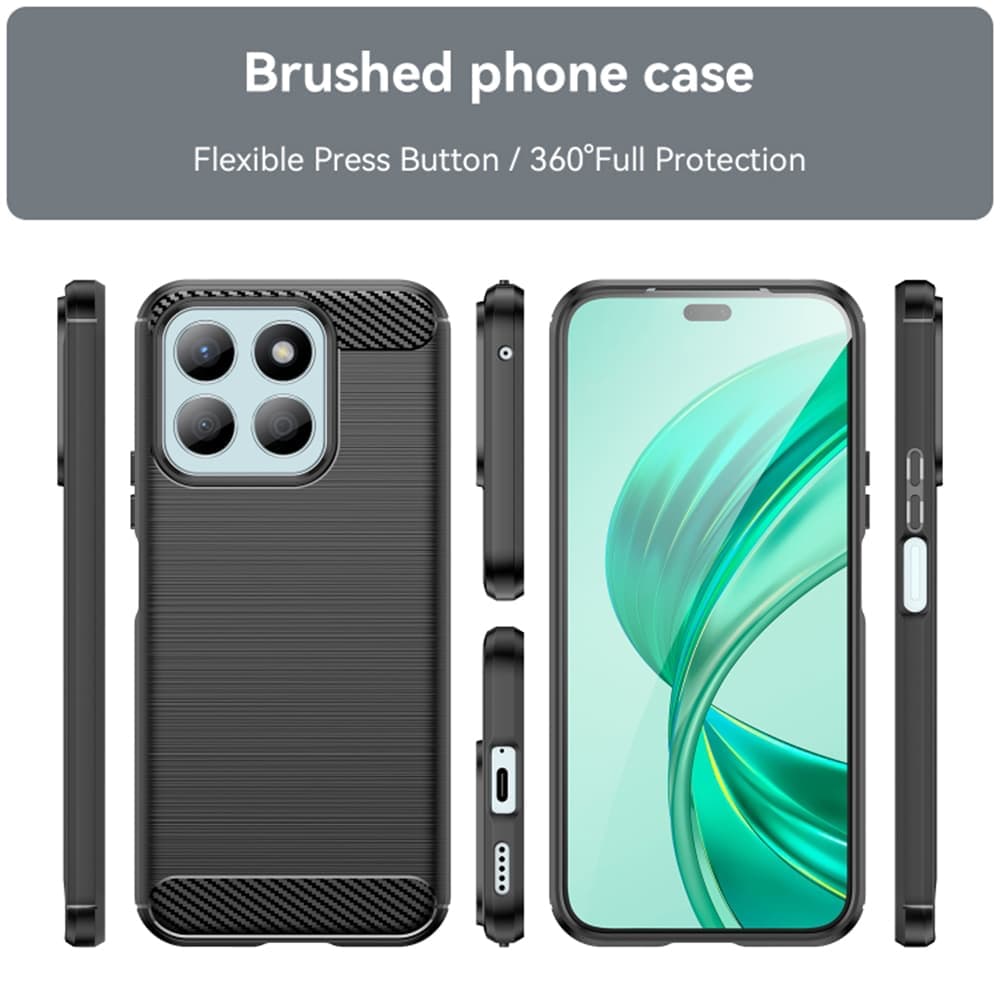 Techsuit Carbon Silicone - θήκη για Honor X8b - Μαύρο 2