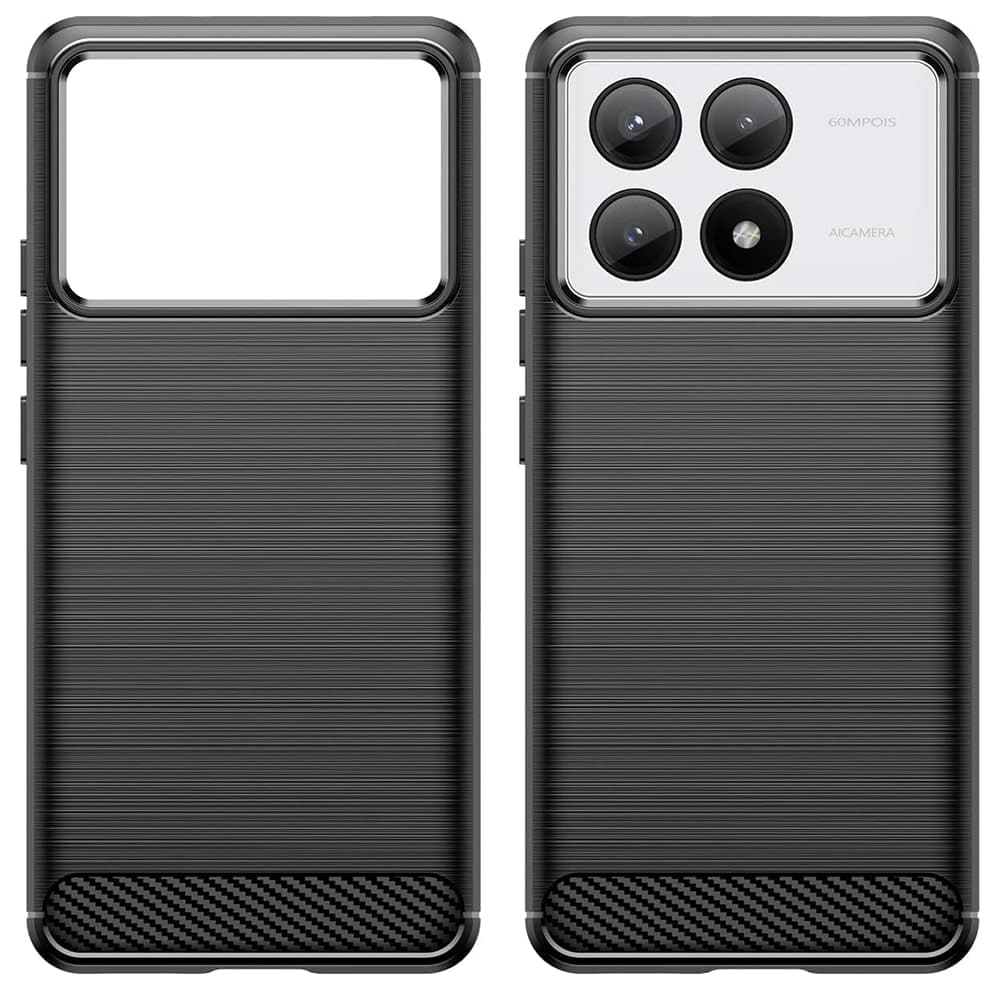 Techsuit Carbon Silicone - θήκη για Xiaomi Poco X6 Pro - Μαύρο 3