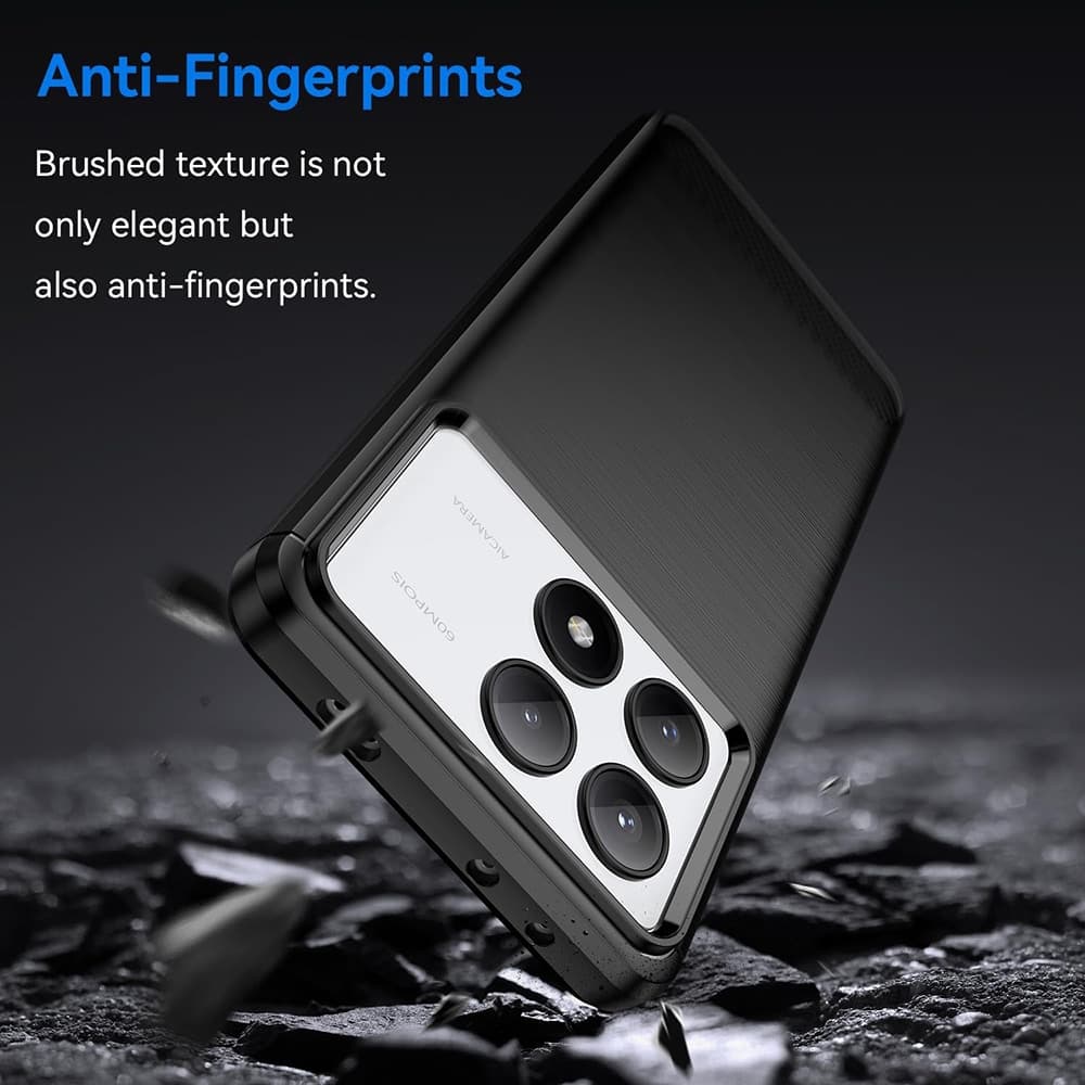 Techsuit Carbon Silicone - θήκη για Xiaomi Poco X6 Pro - Μαύρο 5