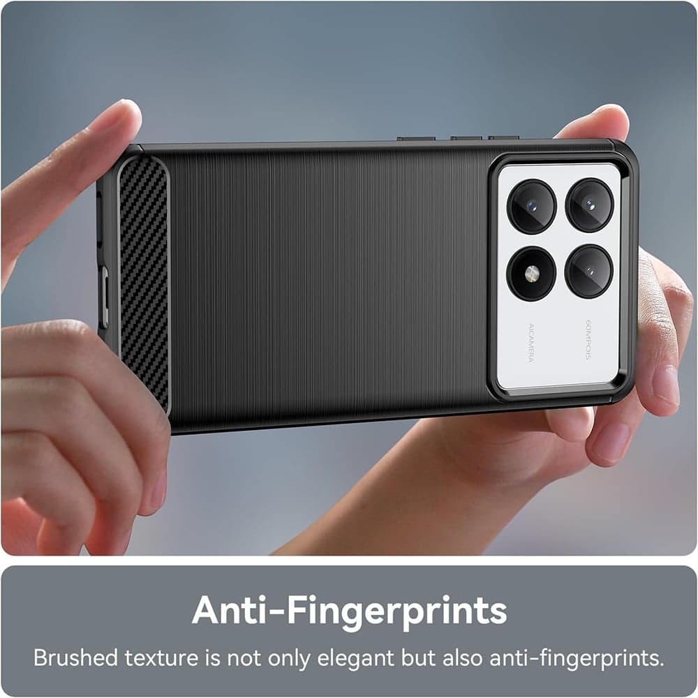 Techsuit Carbon Silicone - θήκη για Xiaomi Poco X6 Pro - Μαύρο 4